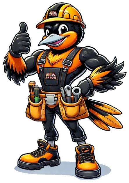 Jason Roofing mascot